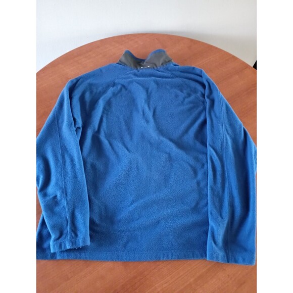 The NORTH FACE Mens Sweater XL Blue Full Zip Mock Neck Polyester Fleece Pockets - Picture 6 of 7